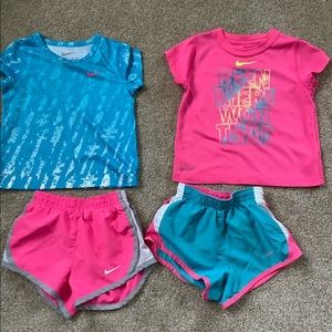 Nike shirts and shorts size 3T